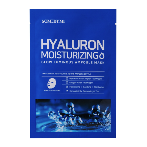 Some By Mi - Hyaluron Moisturizing - Glow Luminous Ampoule Mask - Nawilżająca Maska w Płachcie - 25g