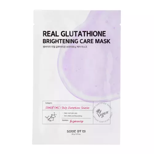 Some By Mi - Real Glutathione Brightening Care Mask - Rozjaśniająca Maska w Płachcie - 20g