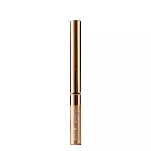 The Saem - Eco Soul Sparkling Eye - Cień do Powiek w Pędzelku z Brokatem - GD001 Golden Glamour - 2,7g