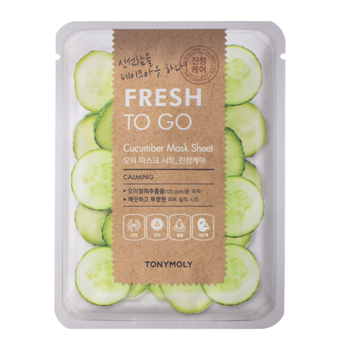 TonyMoly - Fresh To Go Cucumber Mask Sheet - Odświeżająca Maska do Twarzy w Płachcie - 1szt/22g