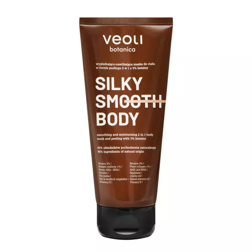 Veoli Botanica - Silky Smooth Body - Wygładzająco-Nawilżająca Maska do Ciała w Formie Peelingu 2w1 - 180ml