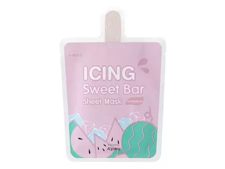  A'pieu - Icing Sweet Bar Sheet Mask Watermelon - Maska w Płacie do Twarzy z Ekstraktem Arbuza - 21ml