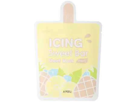 A'Pieu - Icing Sweet Bar Sheet Mask - Odżywczo-Kojąca Maska w Płachcie - Ananas - 21g