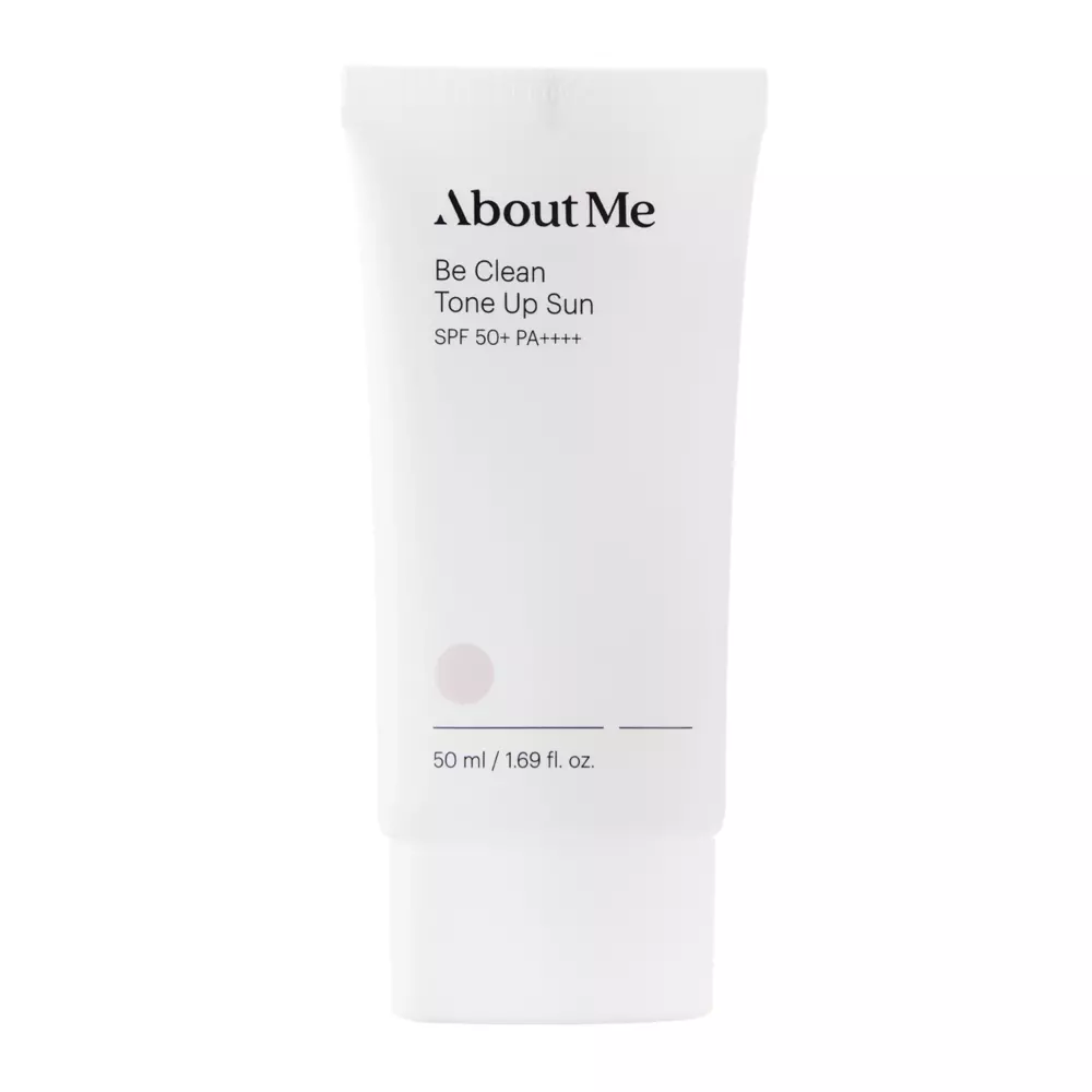 About me - Be Clean Tone Up Sun SPF50+ PA++++ - Lekki Krem Tonujący z Filtrami Fizycznymi - 50ml