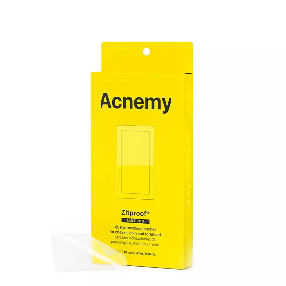 Acnemy - Zitproof Multizits - XL Hydrocolloid Patches - Hydrokoloidowe Plastry XL na Policzki, Brodę, Czoło - 10szt.