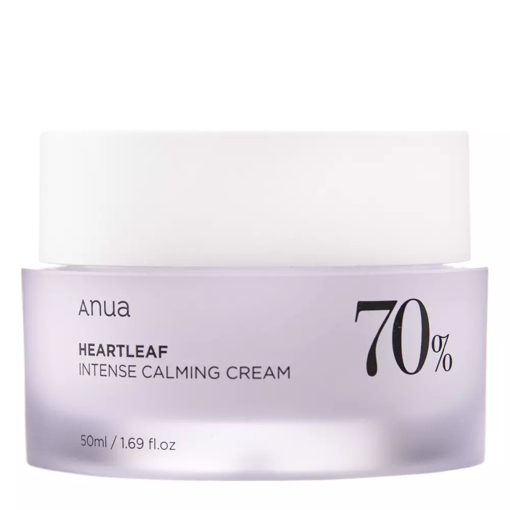 Anua - Heartleaf 70% Intense Calming Cream - Kojący Krem do Twarzy z Ekstrakem z Pstrolistki - 50ml 