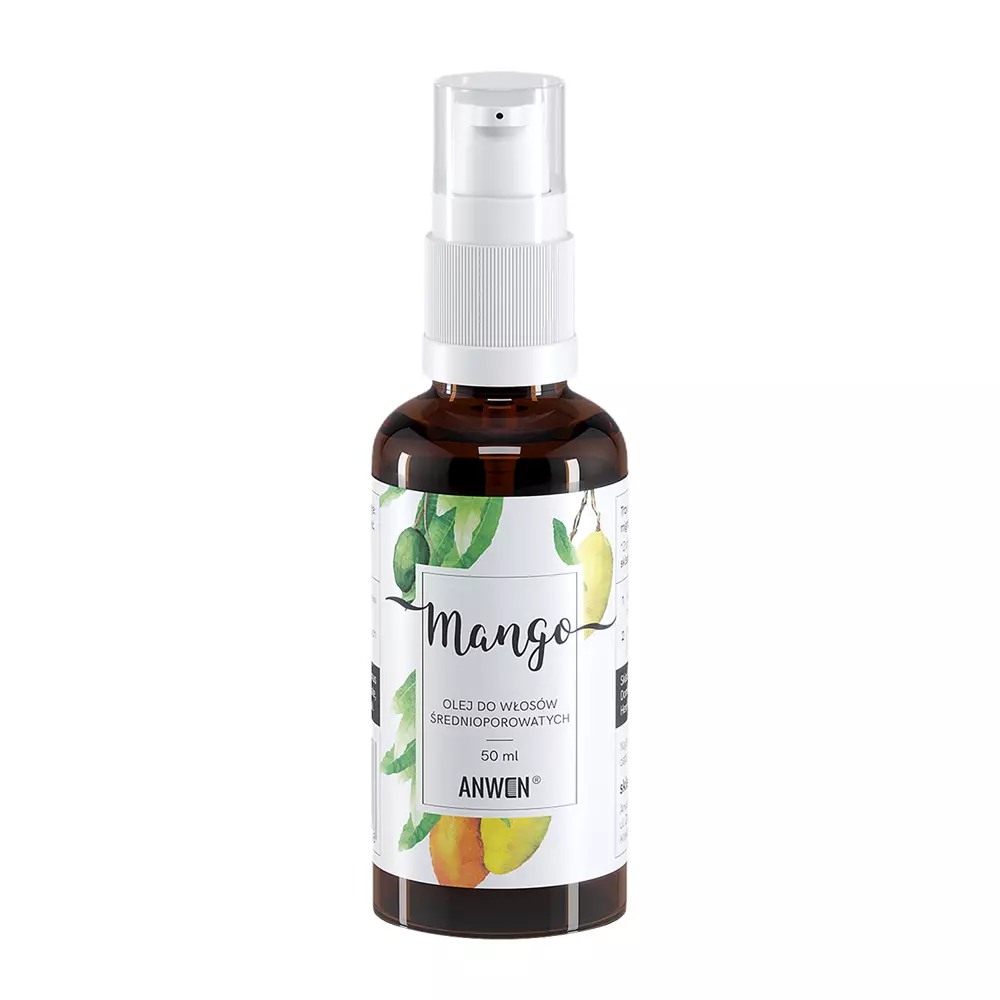 Anwen - Olej Mango - Olej do Włosów Średnioporowatych - 50ml