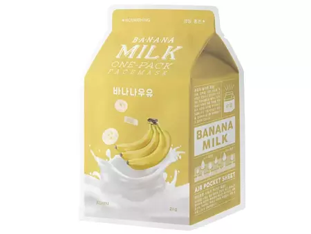 A'pieu - Milk One Pack Mask - Banana - Odżywcza Maska w Płachcie - 21g