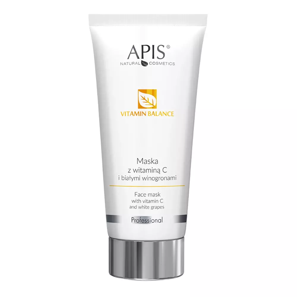 Apis - Professional - Vitamin Balance - Face Mask with Vitamin C and White Grapes - Kremowa Maska z Witaminą C i Białymi Winogronami - 200ml