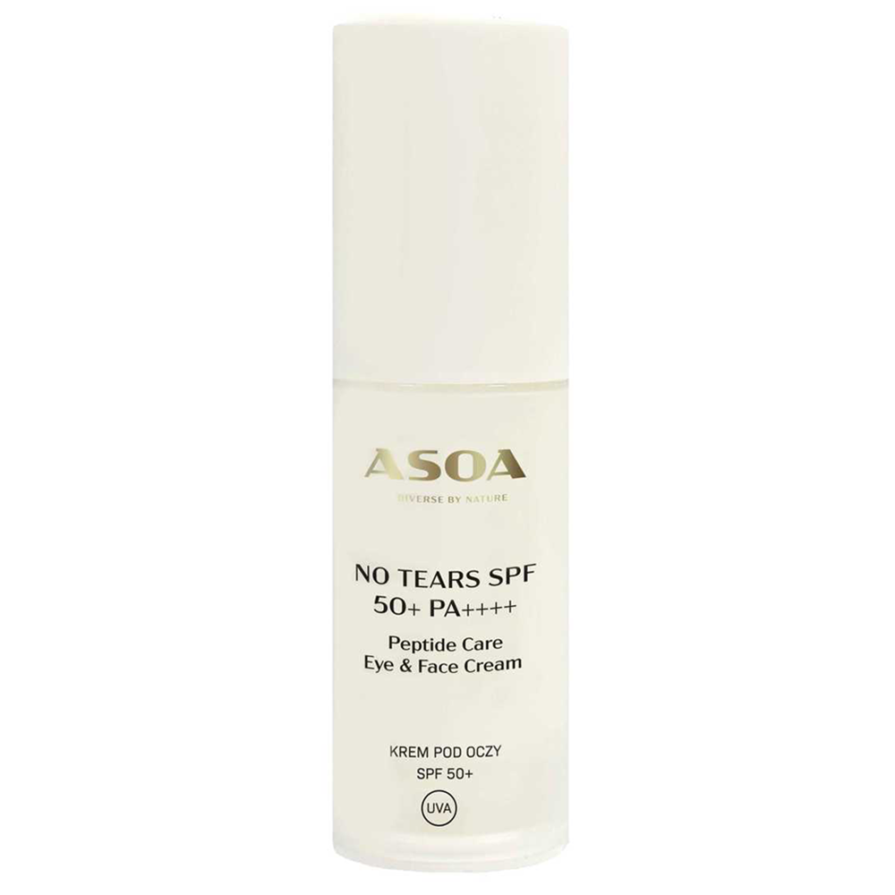 Asoa - No Tears SPF 50+ PA++++ Peptide Care Eye and Face Cream - Krem pod Oczy - 30ml