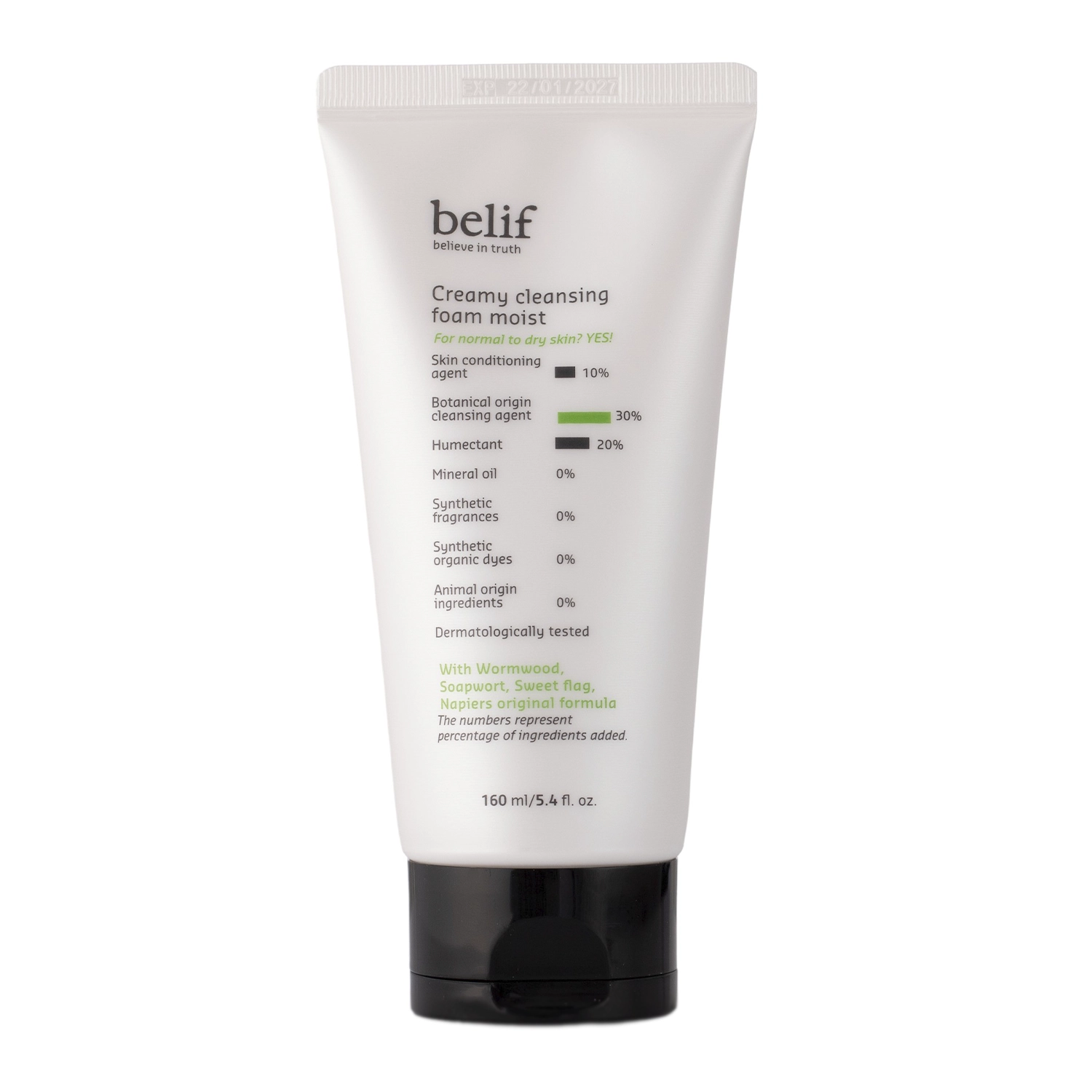 Belif - Creamy Cleansing Foam Moist - Kremowa Pianka do Oczyszczania Twarzy - 160ml