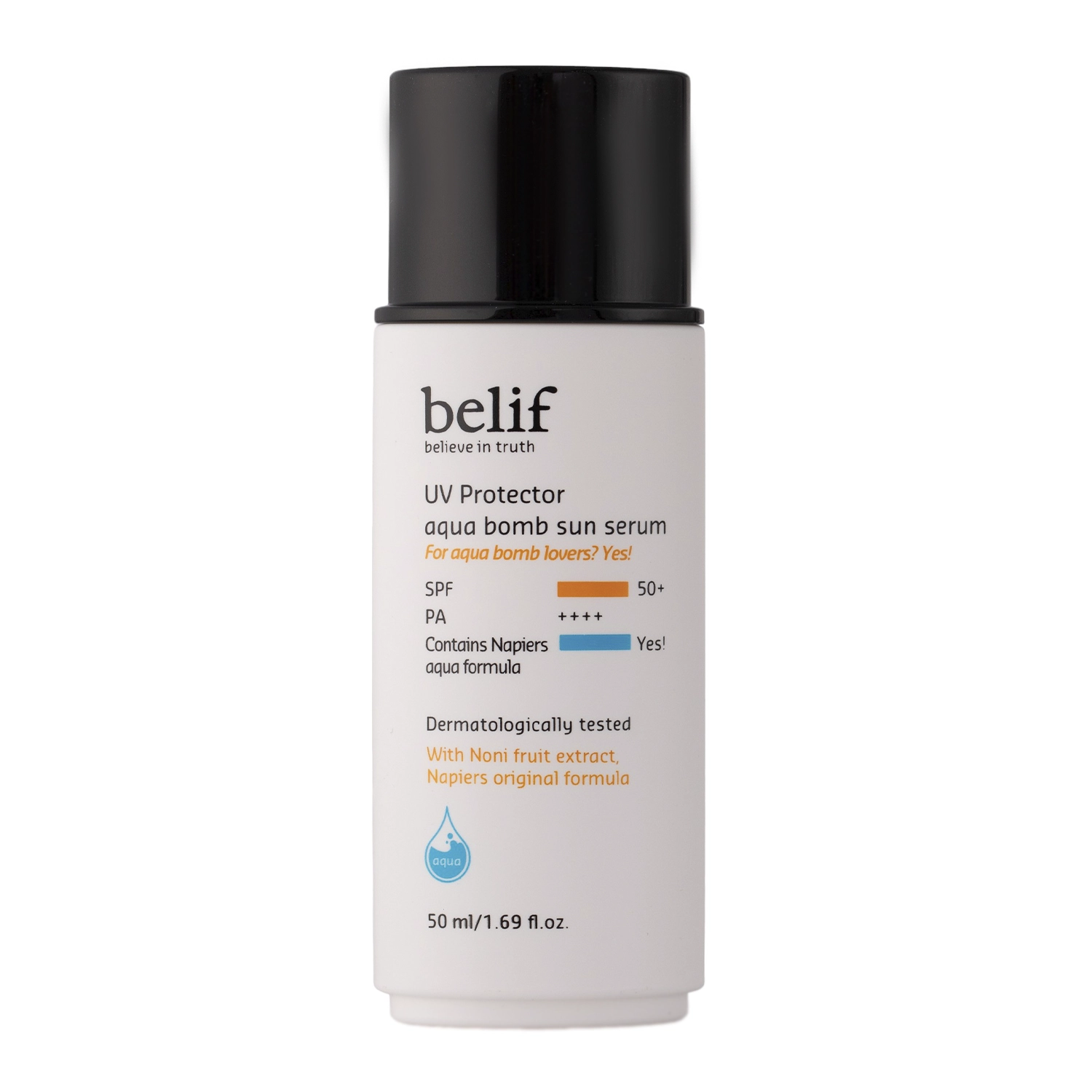 Belif - UV Protector Aqua Bomb Sun Serum SPF50+ PA++++ - Nawilżający Krem z Filtrem do Twarzy - 50ml