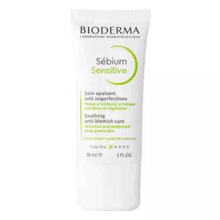 Bioderma - Sebium Sensitive - Kojący Krem do Skóry Trądzikowej - 30ml