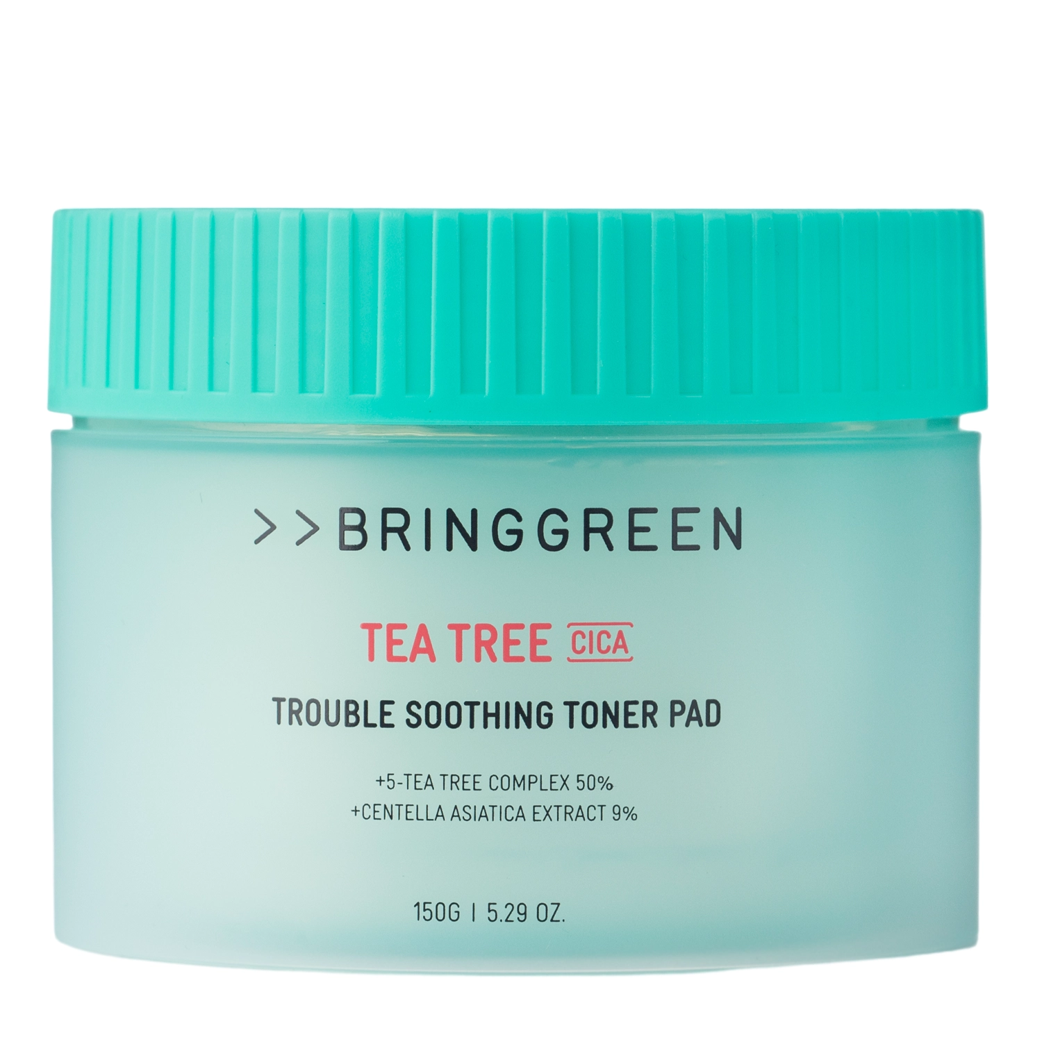 Bring Green - Tea Tree Cica Trouble Soothing Toner Pad - Kojące Płatki do Twarzy - 90szt./150g