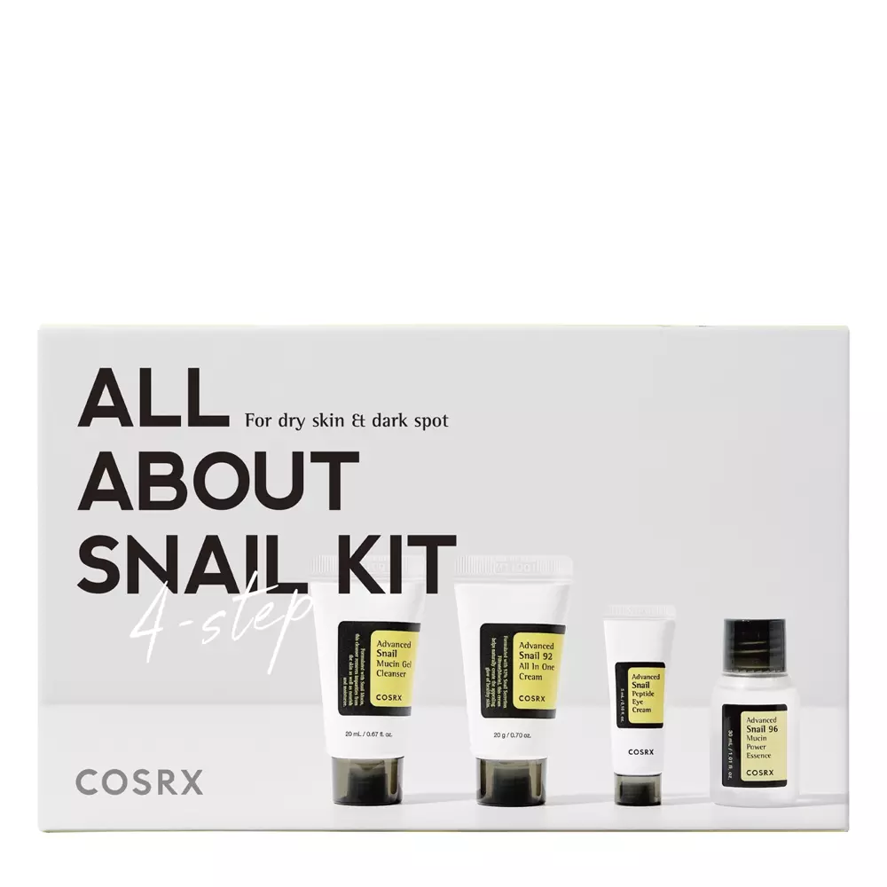 COSRX - All About Snail Kit 4-Step - Zestaw do Pielęgnacji Twarzy ze Śluzem Ślimaka