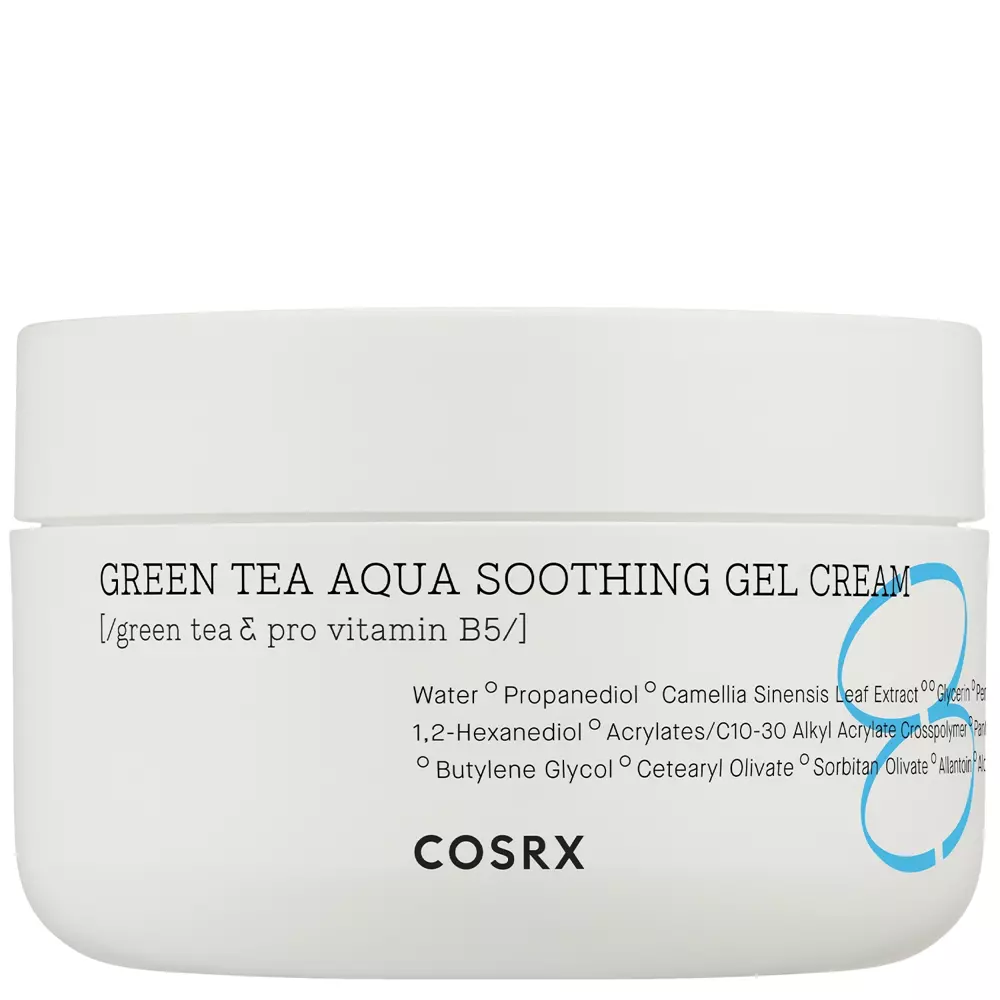 COSRX - Hydrium Green Tea Aqua Soothing Gel Cream - Łagodzący Krem z Wyciągiem z Zielonej Herbaty - 50ml