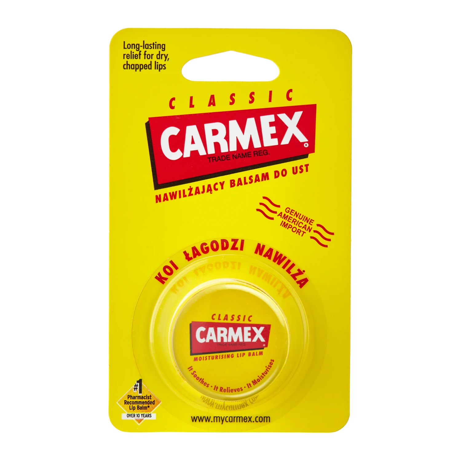 Carmex - Moisturizing Lip Balm - Nawilżający Balsam do Ust w Słoiczku - Classic - 7,5g 