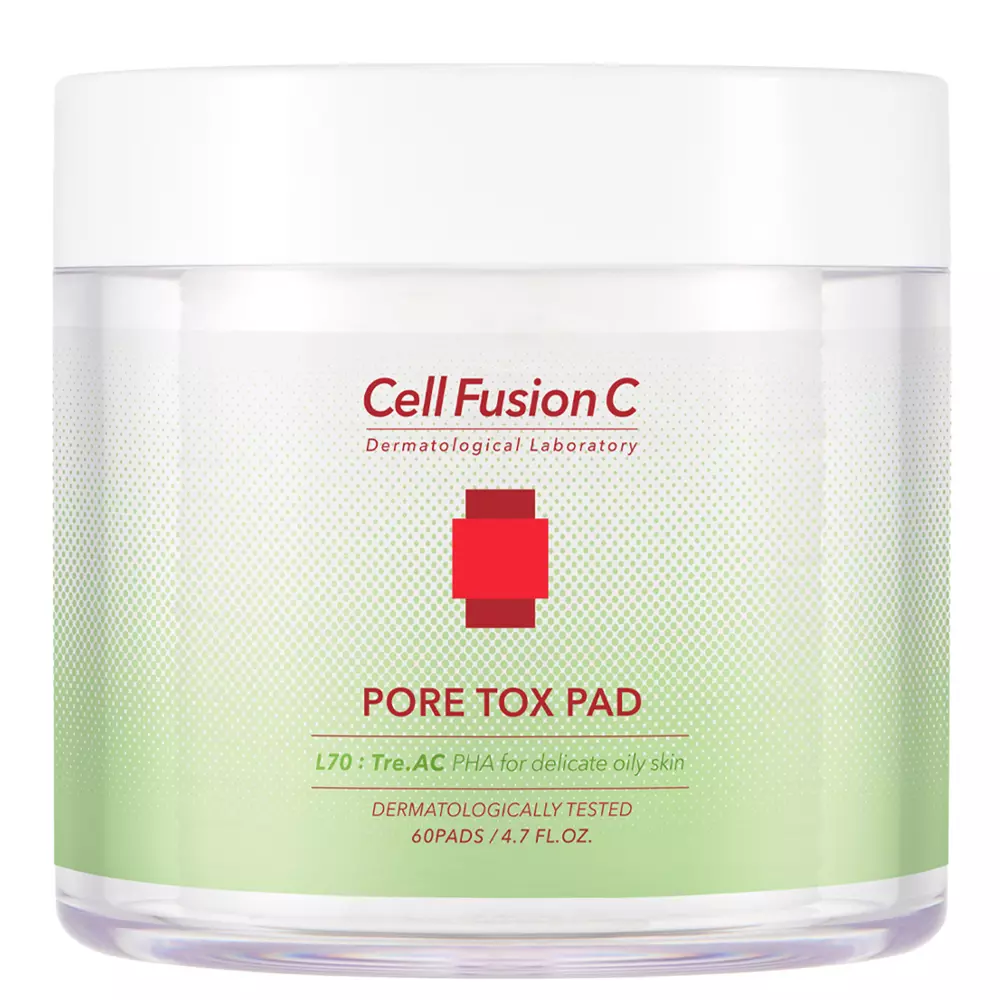 Cell Fusion C - Pore Tox Pad - Oczyszczające Płatki do Twarzy Zwężające Pory - 60 szt