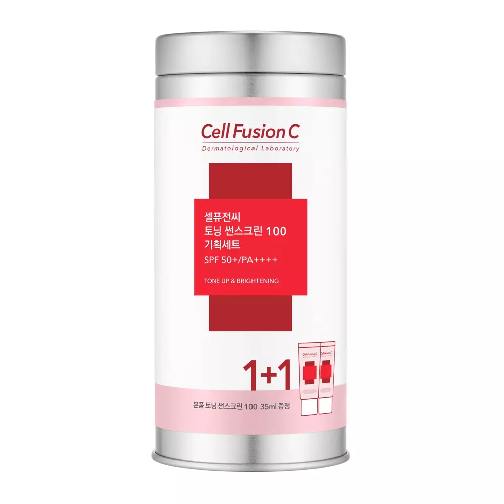 Cell Fusion C - Toning Sunscreen SPF50+ /PA ++++ - Rozjaśniający Krem do Twarzy - 2x35ml