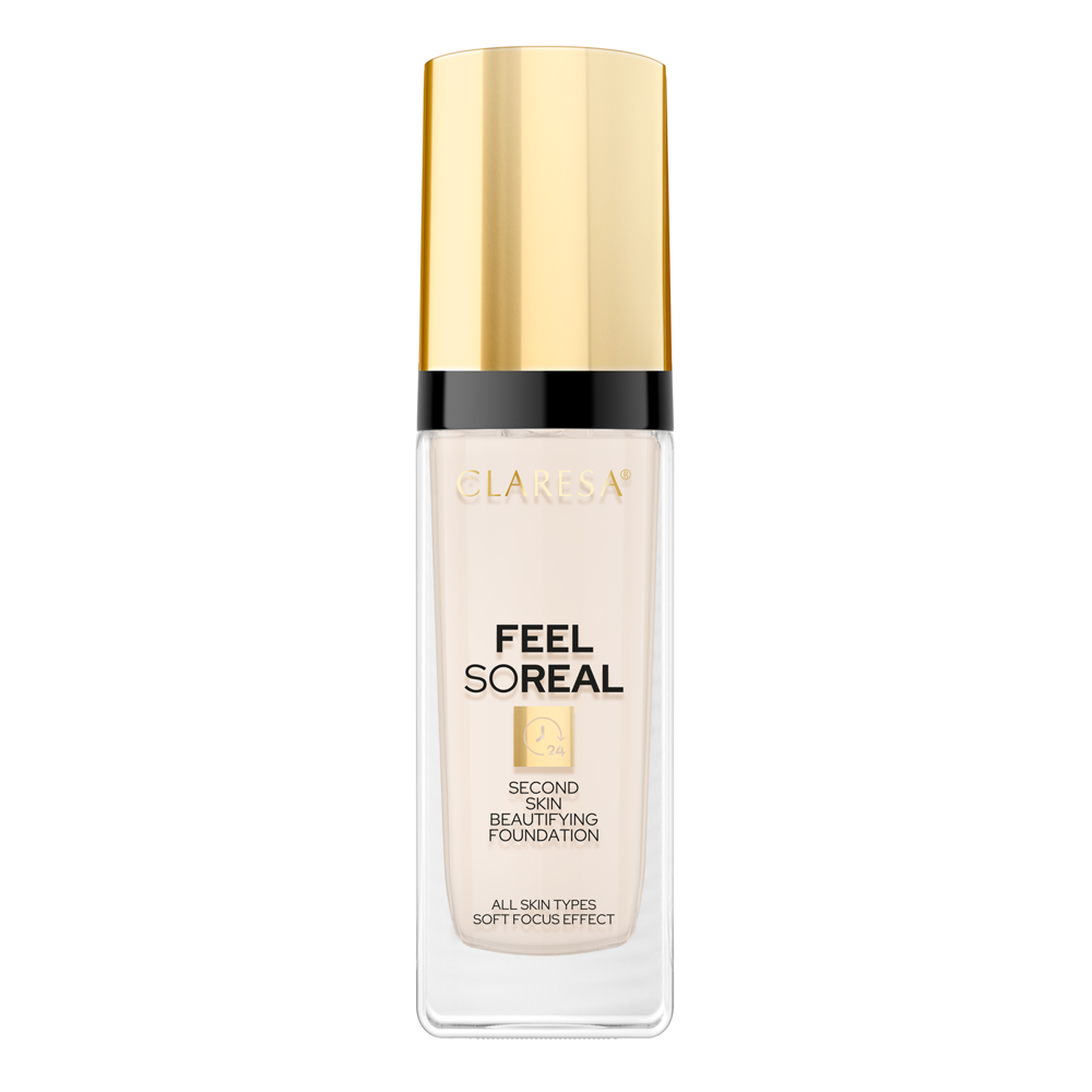 Claresa - Feel So Real - Upiększający Podkład Typu Second Skin - 04 Medium - 30ml