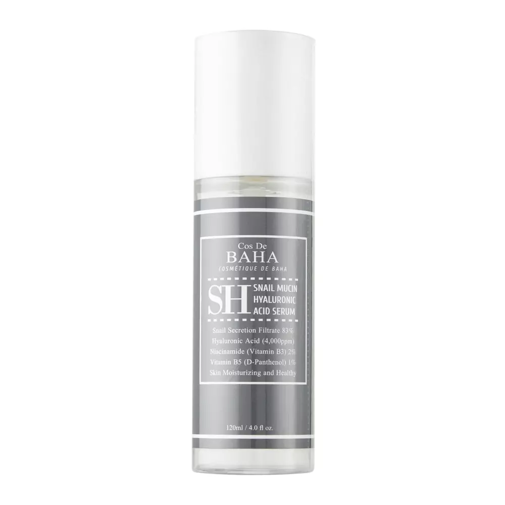 Cos De BAHA - SH Snail Mucin Hyaluronic Acid Serum - Nawilżające Serum ze Śluzem Ślimaka - 120ml