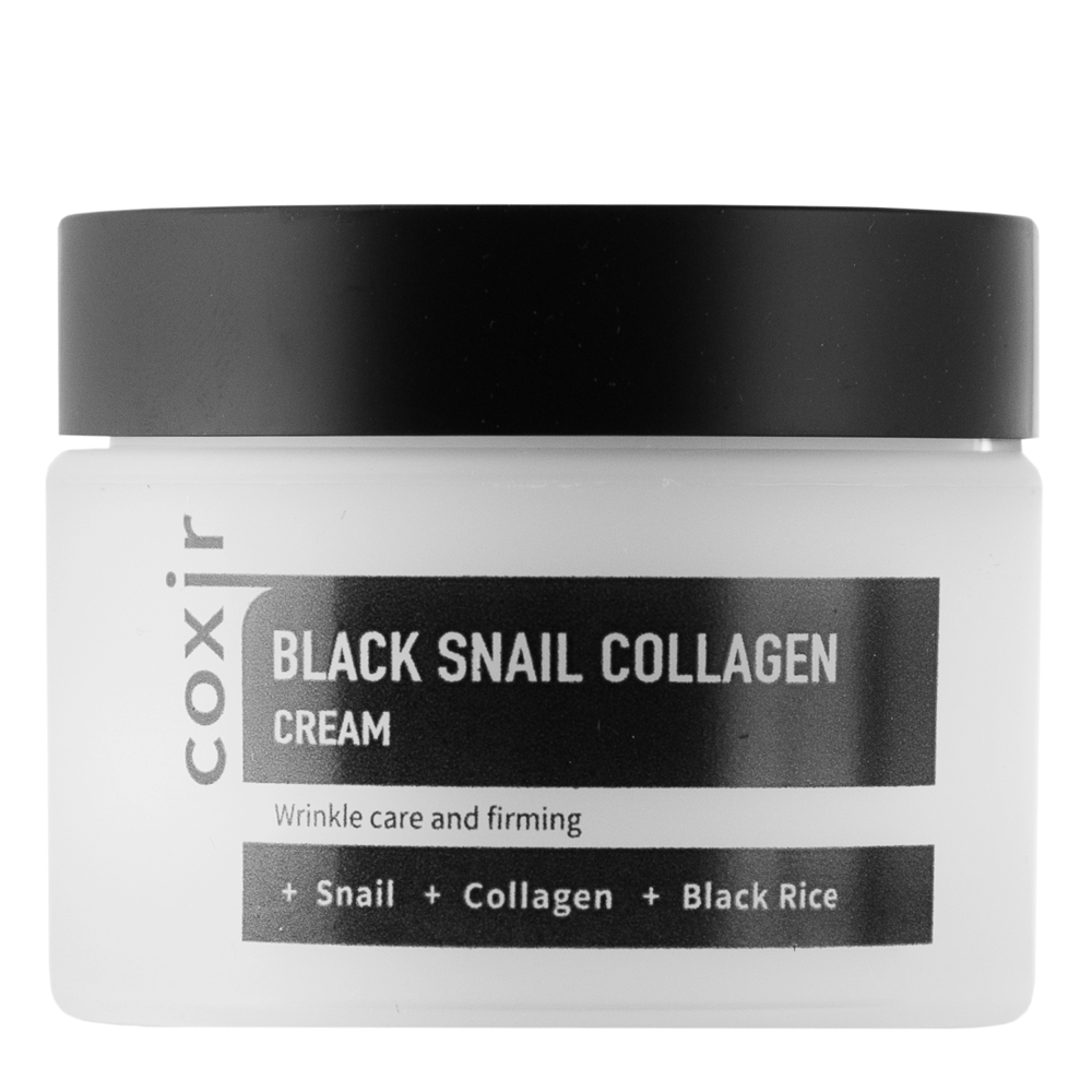 Coxir - Black Snail Collagen Cream - Przeciwzmarszczkowy Krem do Twarzy ze Śluzem Ślimaka - 50ml