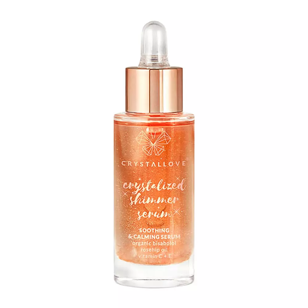 Crystallove -Rose Quartz Shimmer Serum – Serum do Twarzy z Kwarcem Różowym i Bisabololem - 30ml