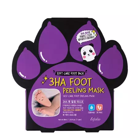 Esfolio - 3HA Foot Peeling Mask - Kwasowa Maska Złuszczająca do Stóp - 2szt