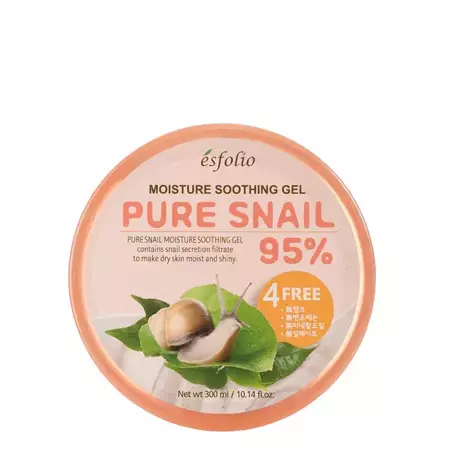 Esfolio - Moisture Soothing Gel Pure Snail 95% - Kojąco-Nawilżający Żel ze Śluzem Ślimaka - 300ml