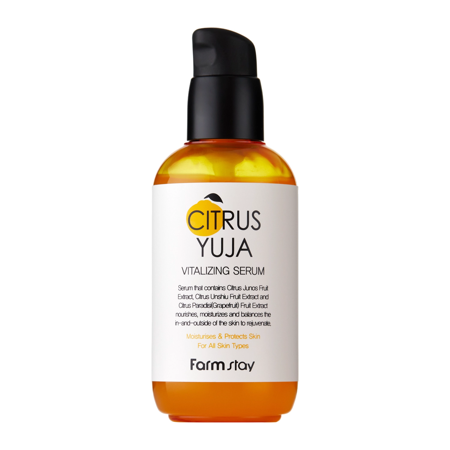 Farmstay - Citrus Yuja Vitalizing Serum - Rewitalizujące Serum do Twarzy z Ekstraktem z Owoców Yuzu - 100ml