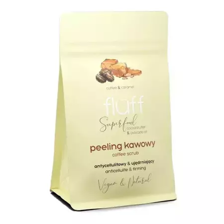 Fluff - Superfood - Coffee Scrub - Kawowy Peeling Suchy - Karmel - 100g