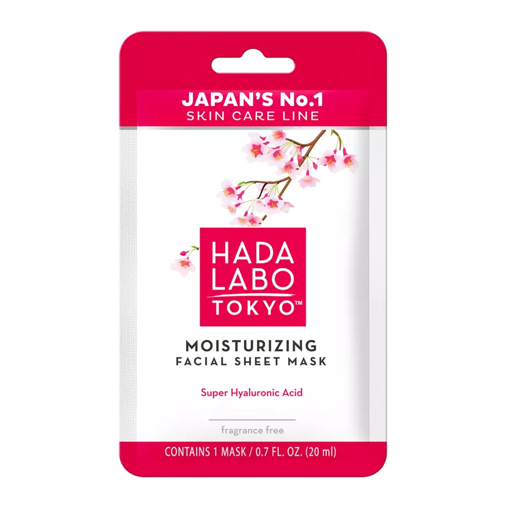 Hada Labo Tokyo - Moisturising Facial Sheet Mask - Głęboko Nawilżająca Maska na Tkaninie - 20ml