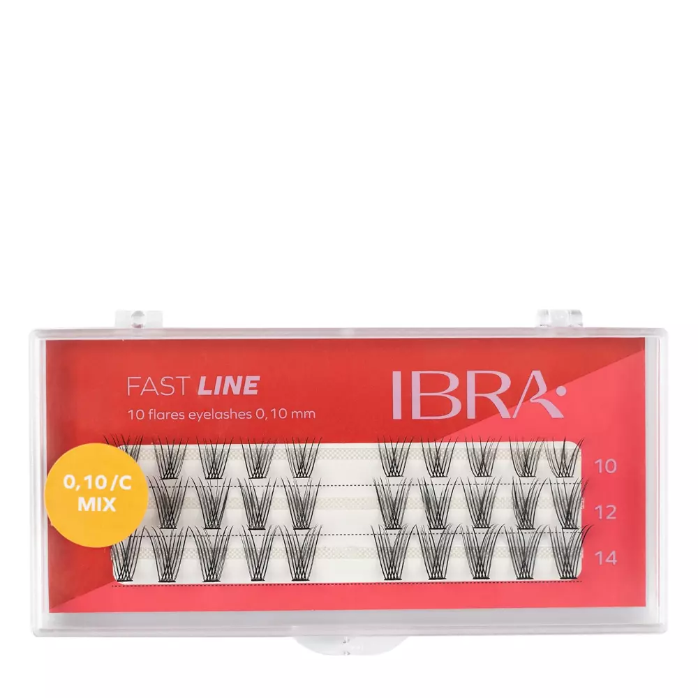 Ibra Makeup - Kępki Rzęs Fast Line C 0,10 - MIX