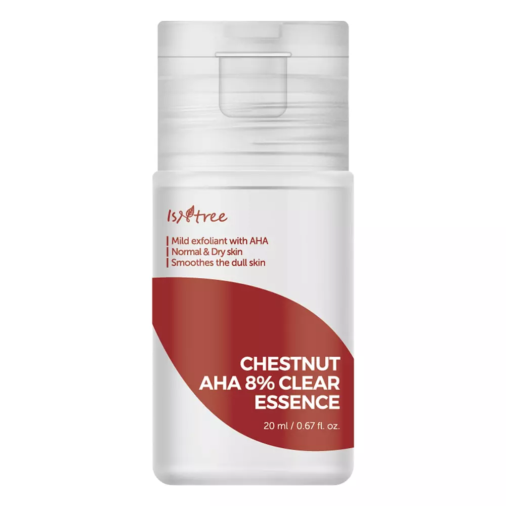 Isntree - Chestnut AHA 8% Clear Essence - Esencja do Twarzy z Kwasem Mlekowym i Glikolowym - 20ml