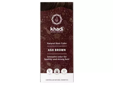 Khadi - Natural Hair Colour - Ash Brown - Naturalna, Ziołowa Farba do Włosów - Popielaty Brąz - 100g