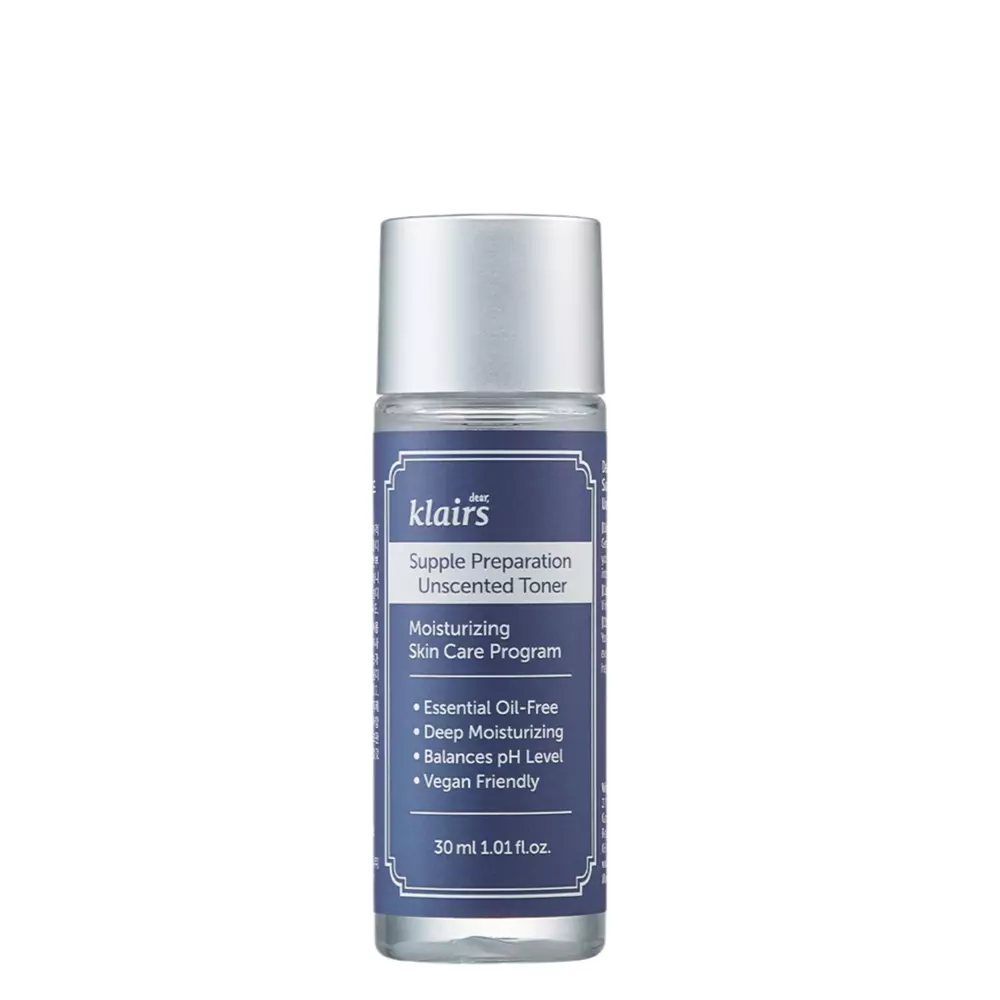 Klairs - Supple Preparation Unscented Toner - Nawilżająco-Wygładzający Tonik do Twarzy - 30ml