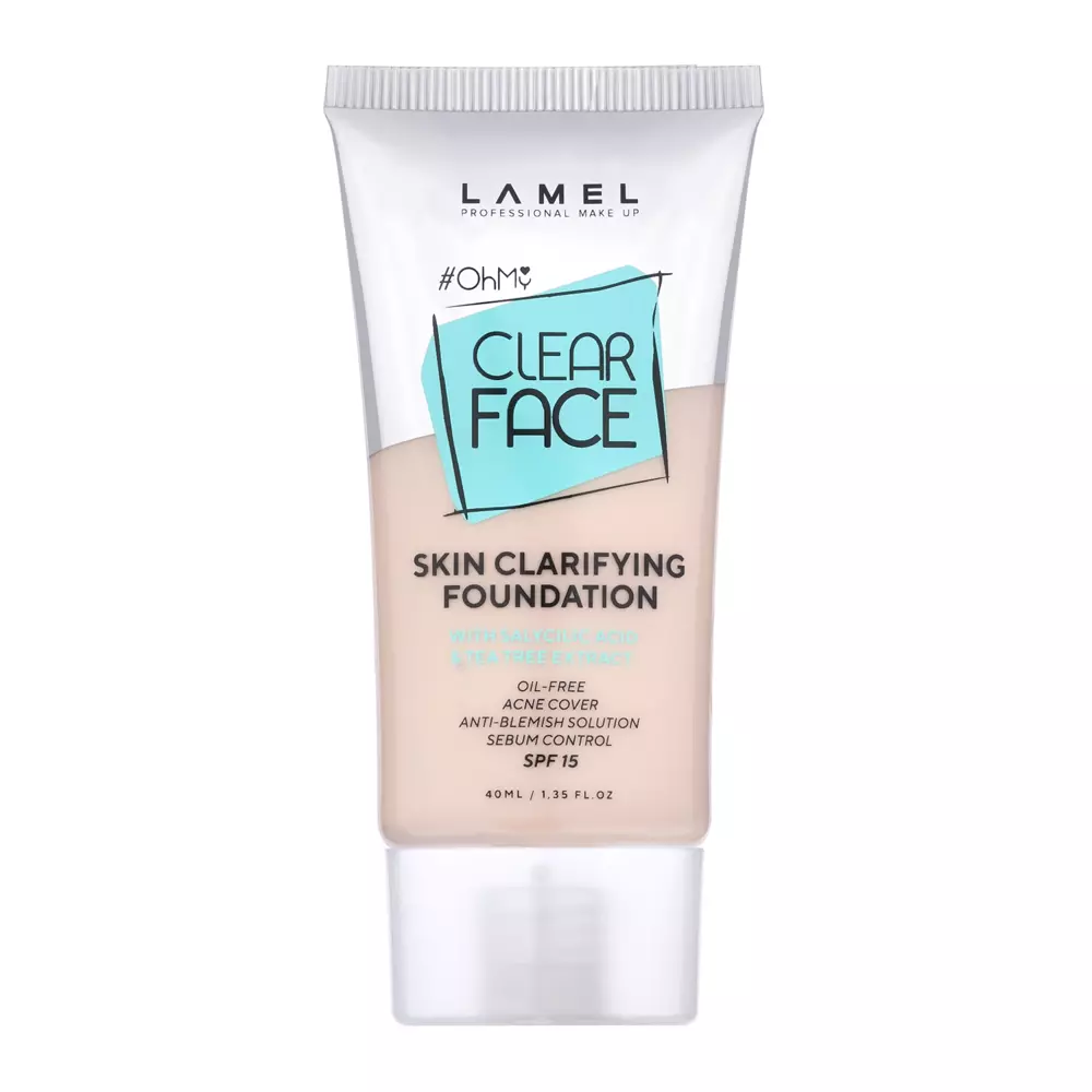 Lamel - OhMy Clear Face Foundation SPF15 - Podkład do Twarzy - 401 - 40ml