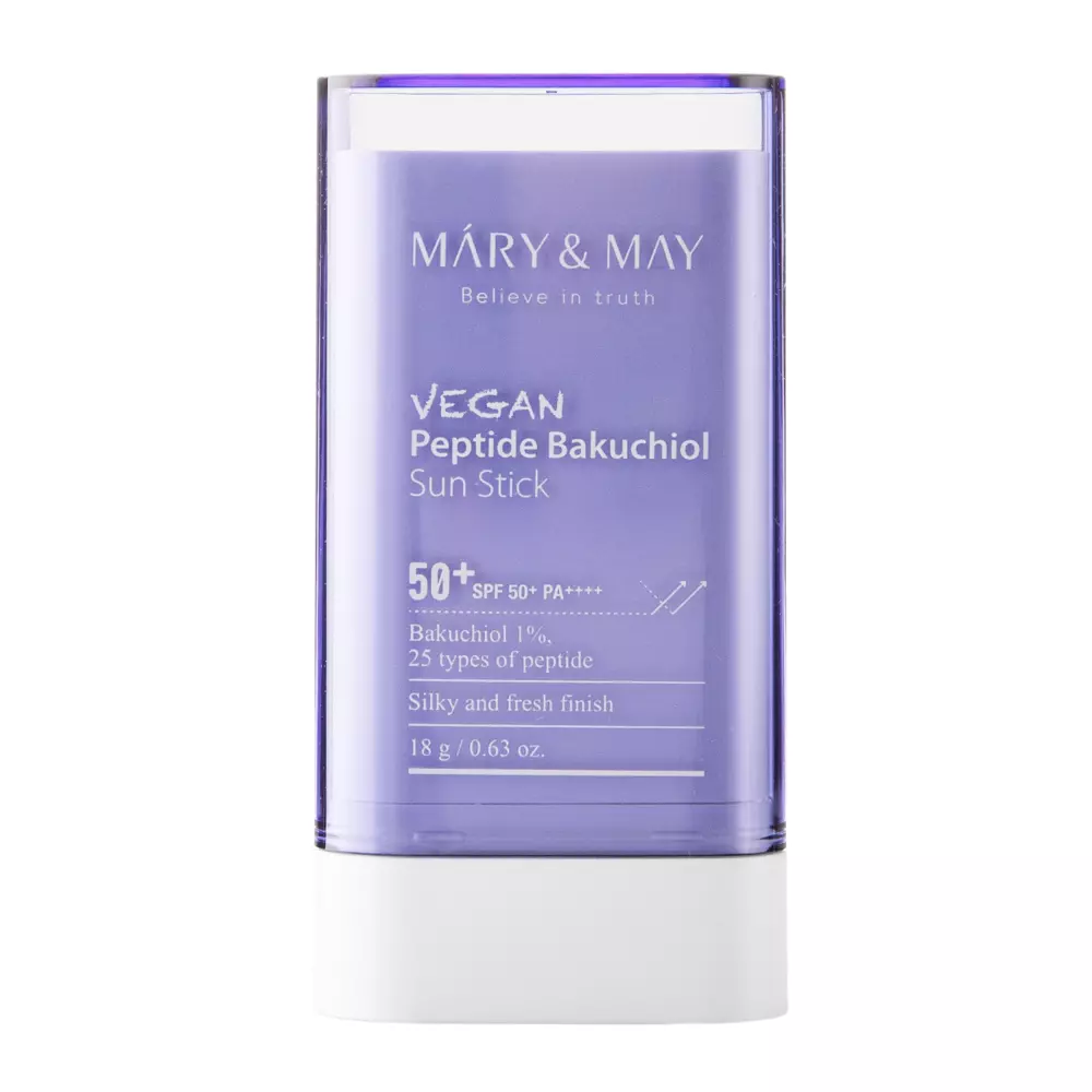 Mary&May - Vegan Peptide Bakuchiol Sun Stick SPF50+/PA++++ - Sztyft Przeciwsłoneczny z Peptydami - 18g 