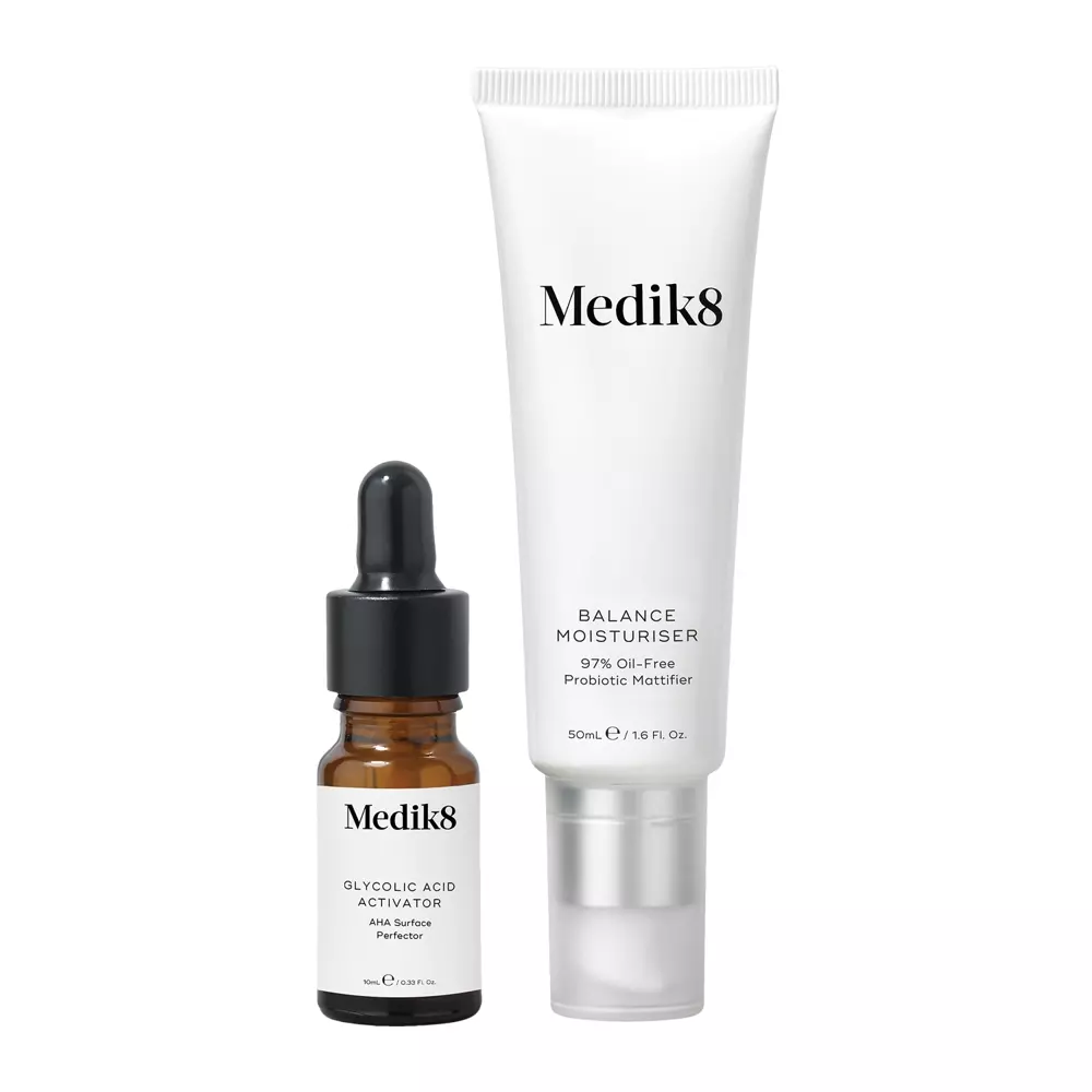 Medik8 - Balance Moisturiser with Glycolic Acid - Probiotyczny Krem Matujący z Kwasami AHA - 50+10ml