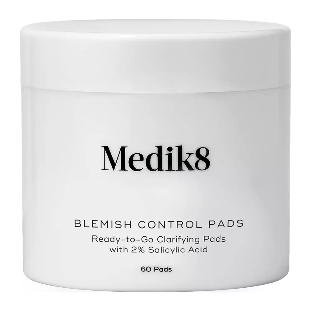 Medik8 - Blemish Control Pads - Ready-to-Go Clarifying Pads - Bezalkoholowe Płatki Złuszczające dla Skóry Problematycznej - 60szt