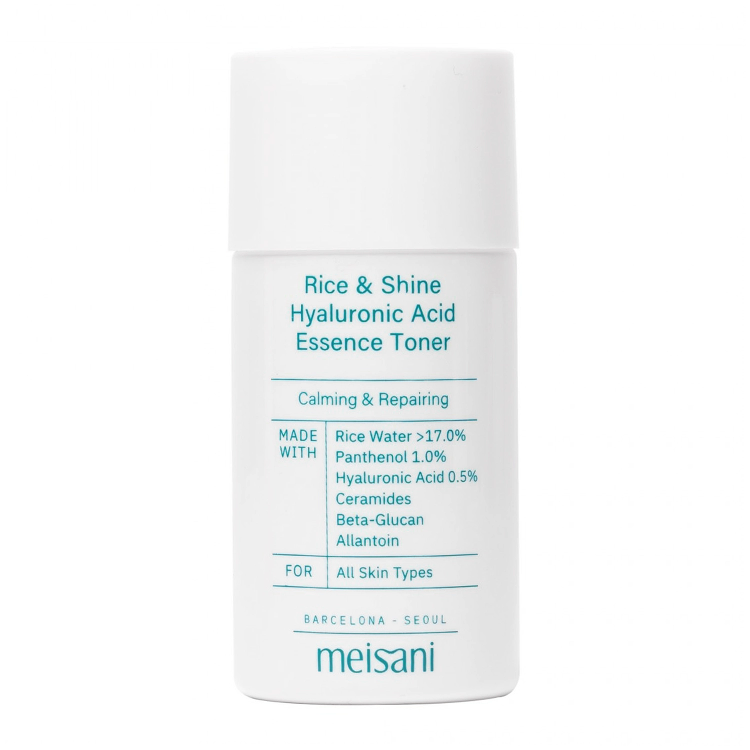 Meisani - Rice & Shine Hyaluronic Acid Essence Toner - Mini - Rozświetlający Tonik do Twarzy z Ryżem - 20ml