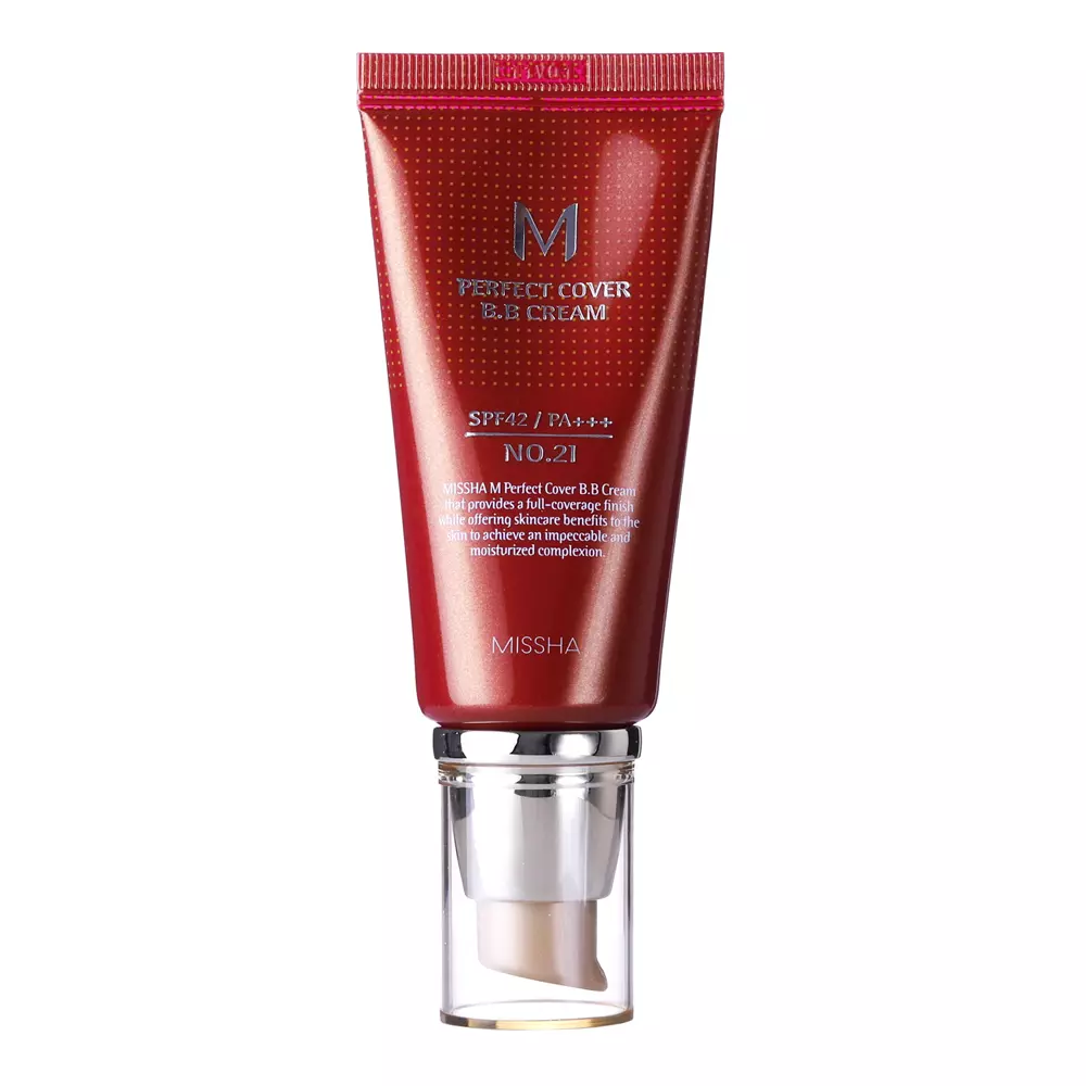 Missha - M Perfect Cover BB Cream SPF42/PA+++ - Kryjący Krem BB - No.21 Light Beige - 50ml