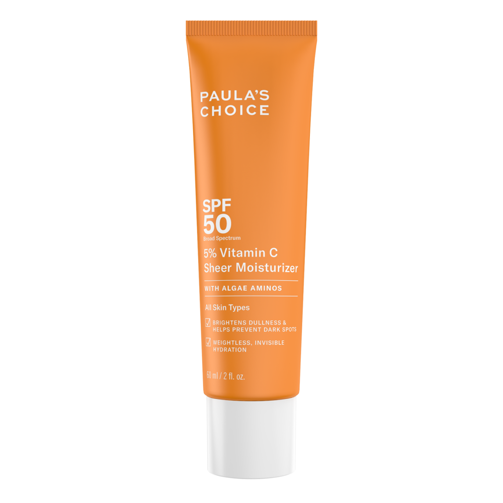 Paula's Choice - 5% Vitamin C Sheer Moisturizer SPF50 - Nawilżający Krem Przeciwsłoneczny z Witaminą C - 60ml