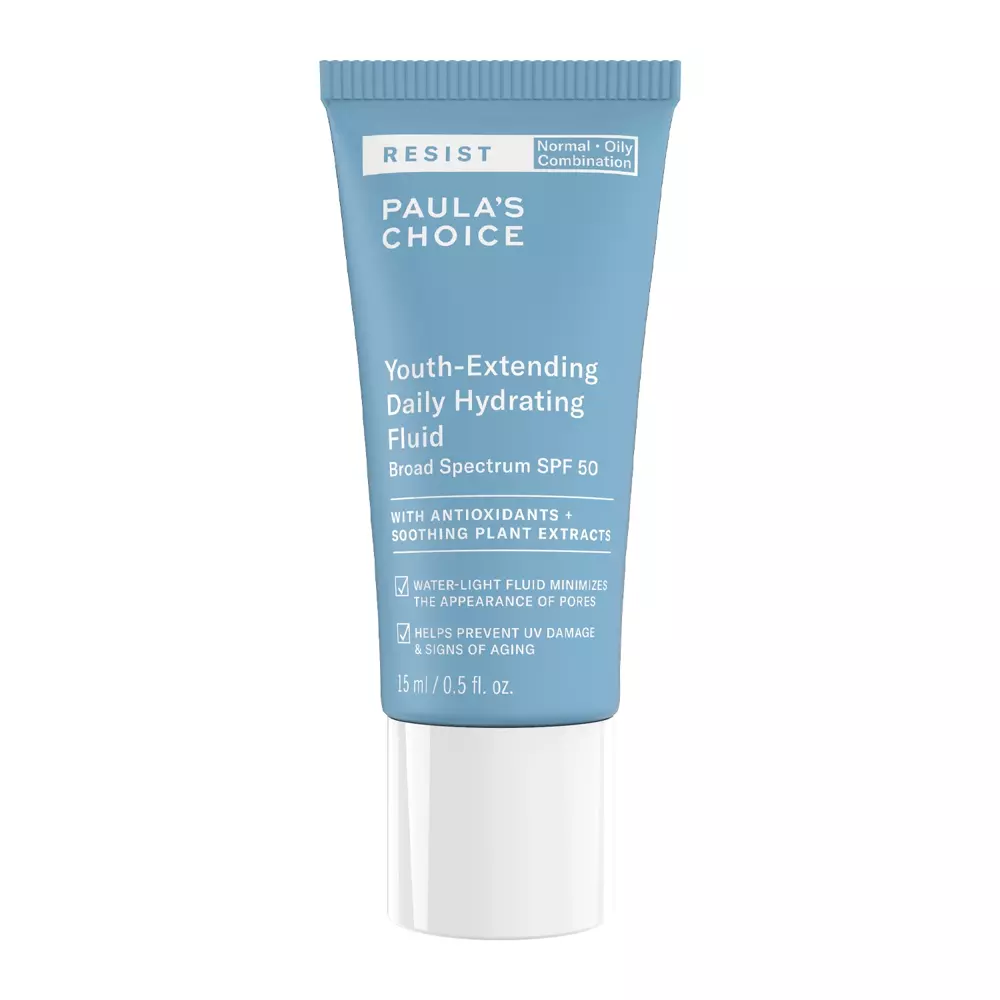 Paula's Choice - Resist - Youth-Extending Daily Hydrating Fluid SPF50 - Nawilżająca Emulsja Przeciwsłoneczna - 15ml