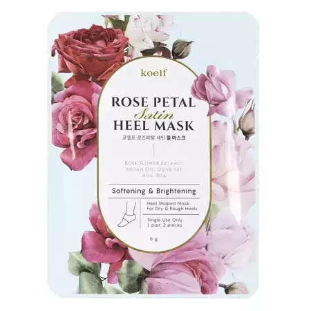 Petitfee - Koelf Rose Petal Satin Heel Mask - Maska do Pięt - 2szt.