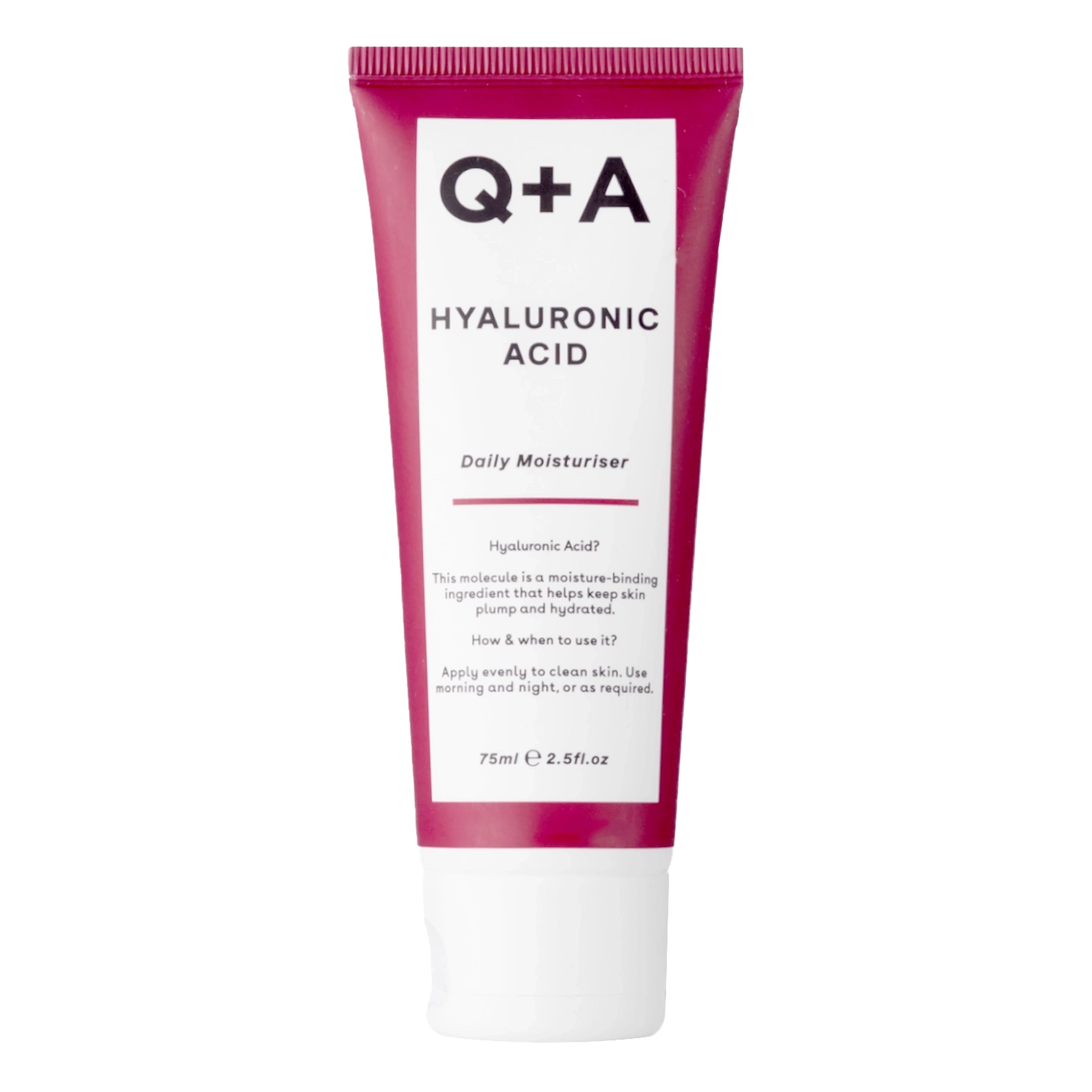 Q+A - Hyaluronic Acid Daily Moisturiser - Krem do Twarzy z Kwasem Hialuronowym - 75ml