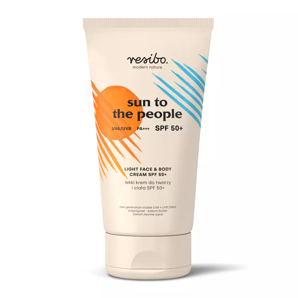 Resibo - Sun to the People - Light Face and Body Cream SPF50+ - Lekki Krem do Twarzy i Ciała - 150ml