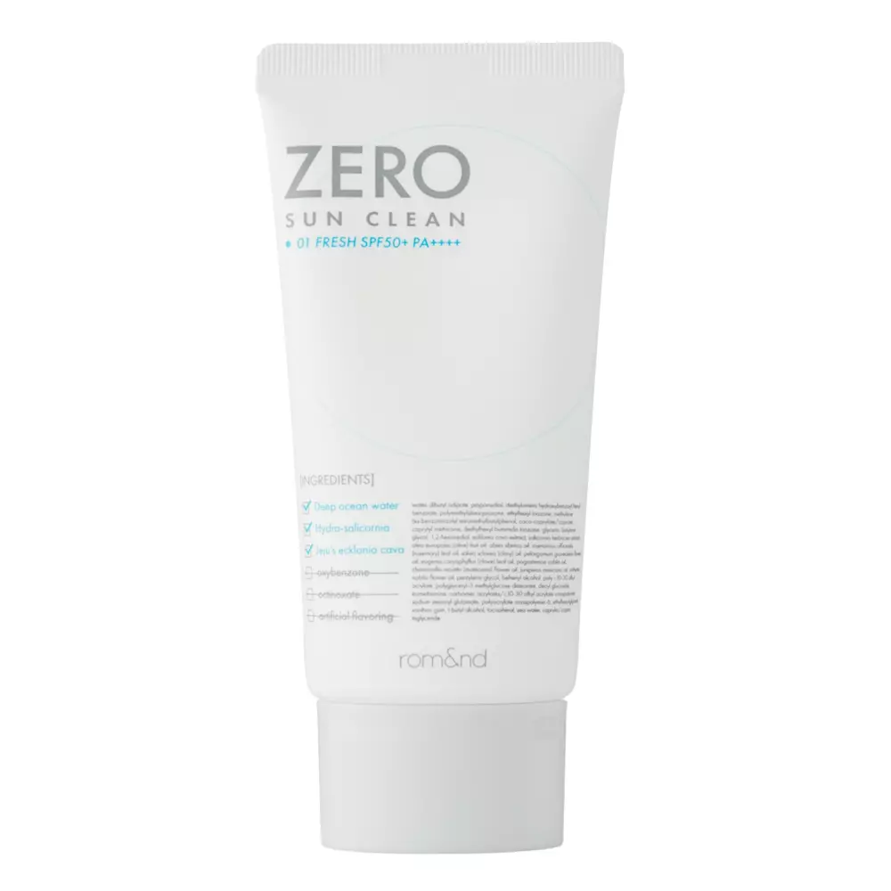 Rom&nd - Zero Sun Clean SPF50+ PA++++ - Lekki Krem z Filtrem - 01 Fresh - 50ml							