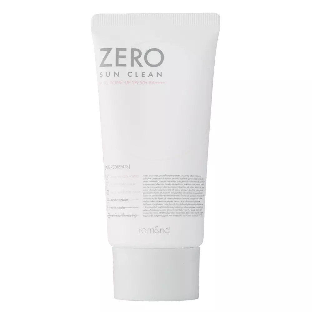 Rom&nd - Zero Sun Clean SPF50+ PA++++ - Lekki Tonujący Krem z Filtrem - 02 Tone Up - 50ml							