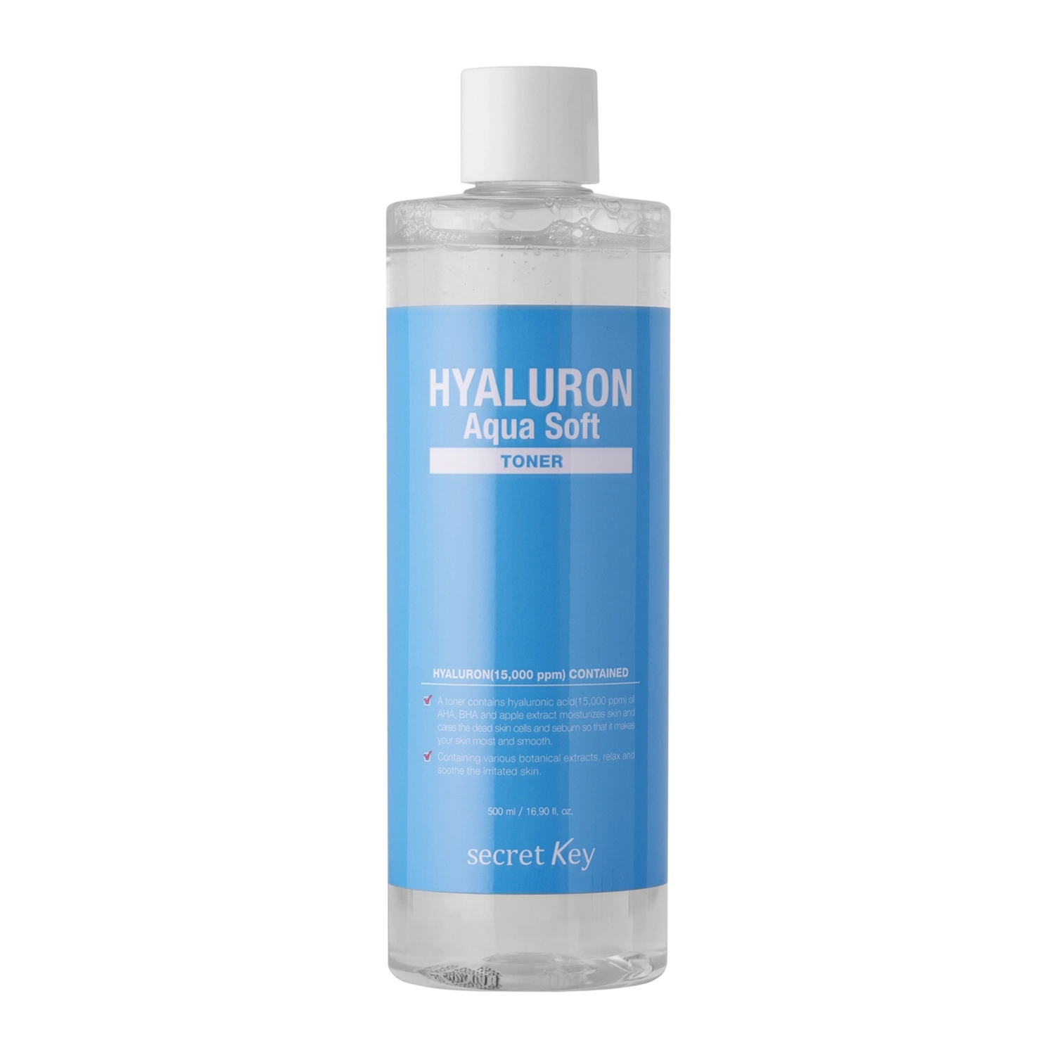 Secret Key - Hyaluron Aqua Soft Toner - Nawilżający Tonik z Kwasem Hialuronowym - 500ml